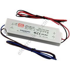 MeanWell LPV-35-12 12V 3A 36W IP67 Sabit Voltaj Güç Kaynağı