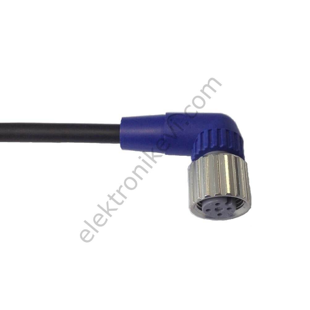 Omron M12  5 Metre 4 Pin Dişi 90 Derece Sensör Soketi XS2F-LM12PVC4A5M