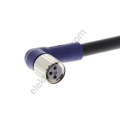 Omron M8 5 Metre 3 Pin 90 Derece Sensör Soketi XS3F-LM8PVC3A5M