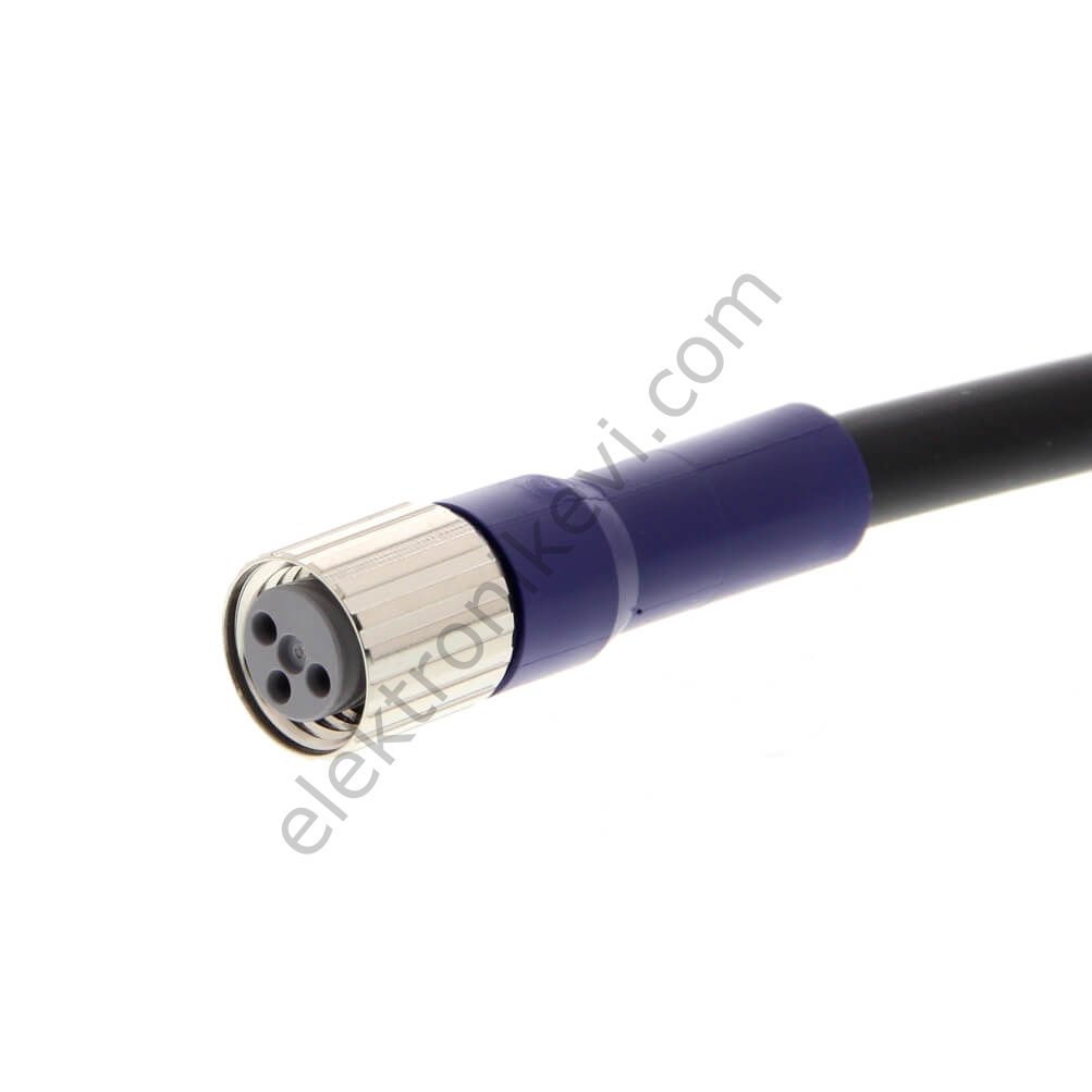 Omron M8 5 Metre 3 Pin Düz Sensör Soketi XS3F-LM8PVC3S5M