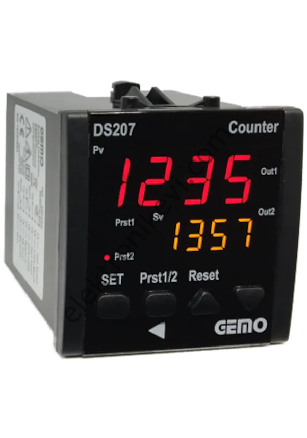 Gemo DS207-230VAC 4 Haneli Sayıcı