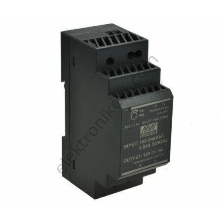 Meanwell HDR-30-12 12VDC 2.00A 24W Raya Montaj Güç Kaynağı