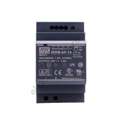 Meanwell HDR-60-24 24VDC 2.50A 60W Raya Montaj Güç Kaynağı
