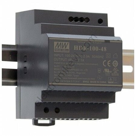 Meanwell HDR-100-12 12VDC 7.10A 85.2W Raya Montaj Güç Kaynağı