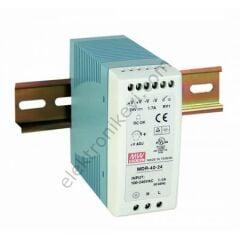 Meanwell MDR-40-24 24VDC 1.7A 40W Raya Montaj Güç Kaynağı