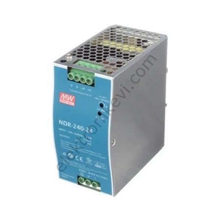 Meanwell NDR-240-24 24VDC 10.0A 240W Raya Montaj Güç Kaynağı