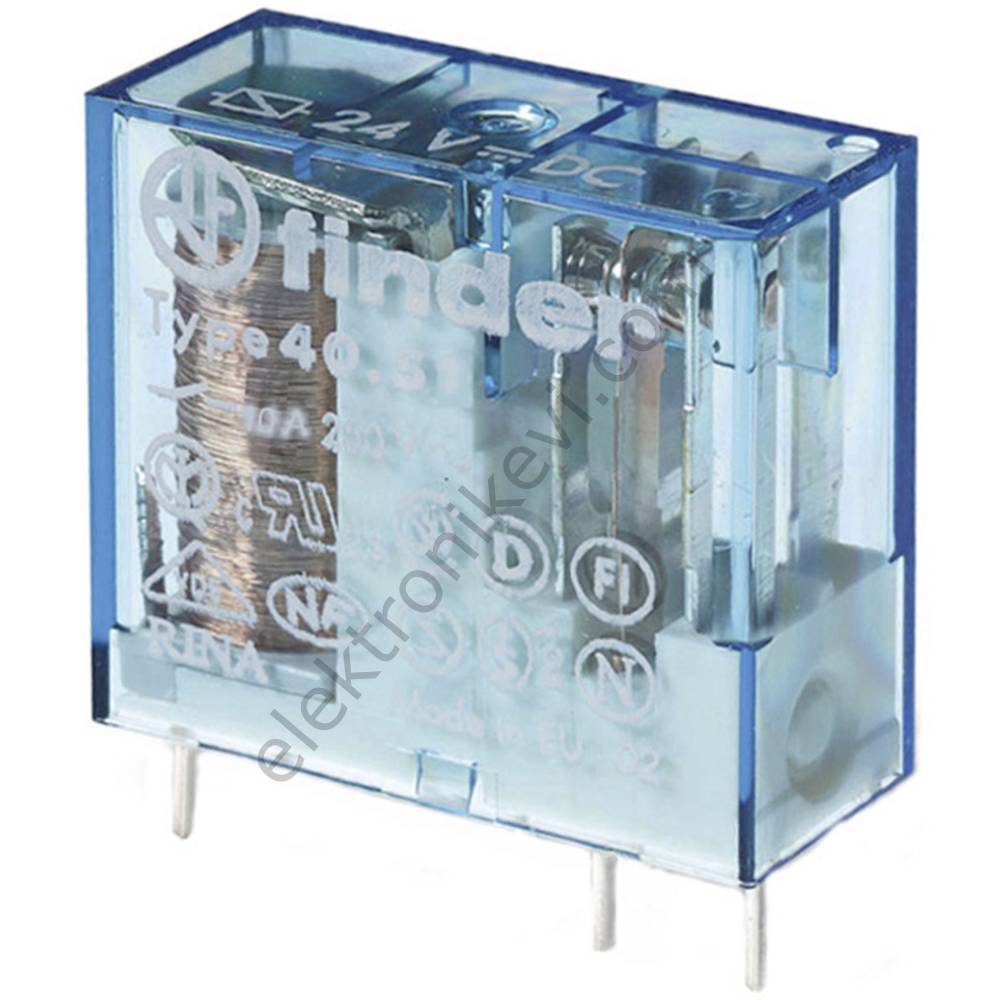 Finder 12V DC 10A Minyatür PCB Röle 40.51.9.012.0000