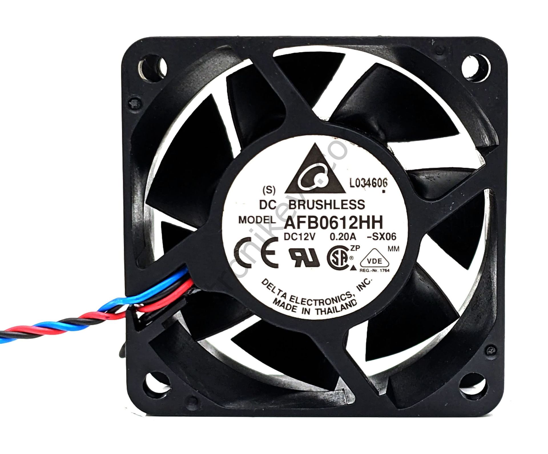 Delta AFB0612HH 60X60X25,4mm 12VDC 0,25 A Fan