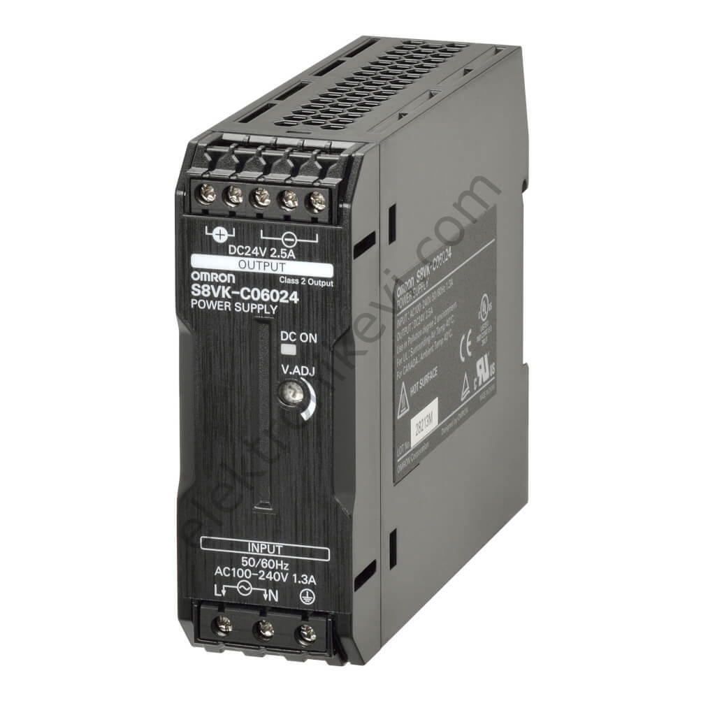 Omron Ray Tipi Güç Kaynağı 24VDC 2.5A S8VK-C06024 | Elektronik Evi