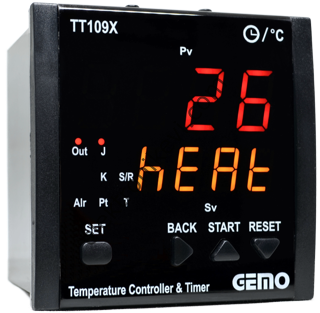 Gemo TT109X-230VAC-R-S Dahili Zaman Röleli Isı Kontrol Cihazı