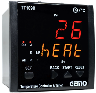 Gemo TT109X-230VAC-S-S Dahili Zaman Röleli Isı Kontrol Cihazı