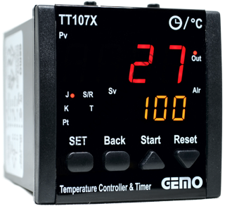 Gemo TT107X-24V-R-S Dahili Zaman Röleli Isı Kontrol Cihazı