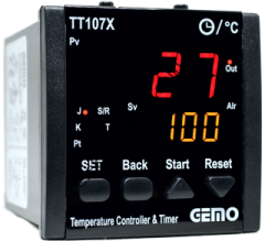 Gemo TT107X-230VAC-R Dahili Zaman Röleli Isı Kontrol Cihazı