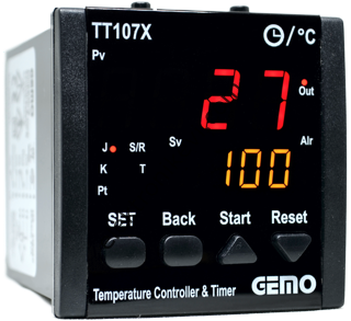 Gemo TT107X-230VAC-R-S Dahili Zaman Röleli Isı Kontrol Cihazı