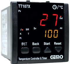 Gemo TT107X-230VAC-S-S Dahili Zaman Röleli Isı Kontrol Cihazı