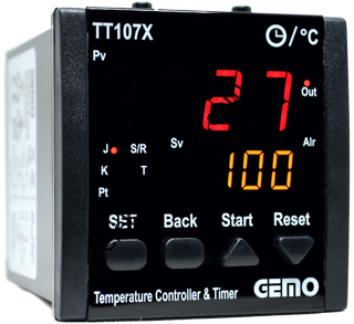 Gemo TT107X-230VAC-S Dahili Zaman Röleli Isı Kontrol Cihazı