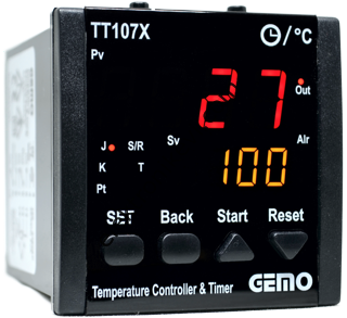 Gemo TT107X-230VAC-S Dahili Zaman Röleli Isı Kontrol Cihazı