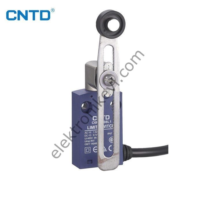 CNTD C6N-P109-L2 Açısal Kol Ayaralı Metal Makaralı  Limit Switch