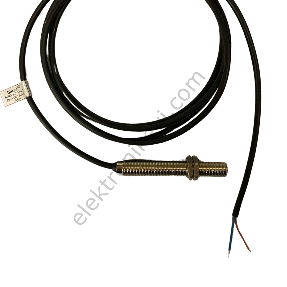 BTMS-12L-M-1002 M12 / 70mm Metal 1No - 2M Kablo Manyetik Sensör