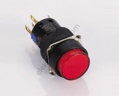 Ø16 Yaylı Buton 2NO+2NC  Led Işık 24V AC/DC - 8Pin Buton