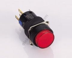 Ø16 Kalıcılı Buton 2NO+2NC   Led Işık 24V AC/DC - 8 Pin Buton