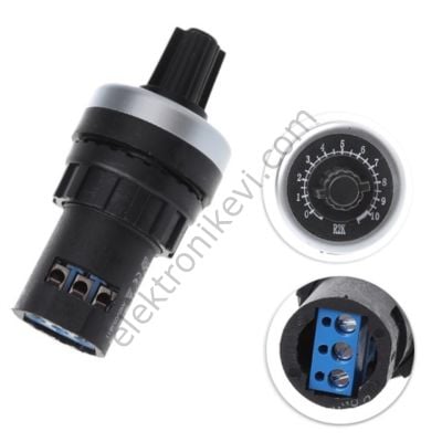 PP22-10K Plastik Tek Turlu Pot.22mm 10kOhm