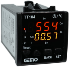 Gemo TT104-230VAC-S-S  Dahili Zaman Röleli Isı Kontrol Cihazı
