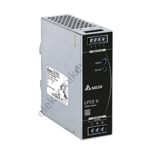 Delta DRL-24V240W1EN  24VDC 10A Ray Tipi Güç Kaynağı