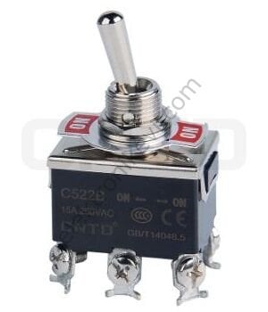 C522B C5 SERİSİ (15 A) – Çift Kutuplu  CNTD Toggle Anahtar