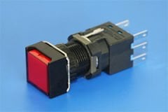 Moujen M6 Ø16mm Yaylı Buton 1CO 24VAC/DC - 6 Pin Buton